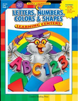 Paperback Letters, Numbers, Color & Shape Learning Centers: [With Word and Color Cards] Book