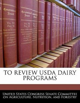 Paperback To Review USDA Dairy Programs Book