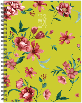 Spiral-bound Fresh Picked Flowers Academic 2023-24 6.5 X 8.5 Softcover Weekly Planner Book