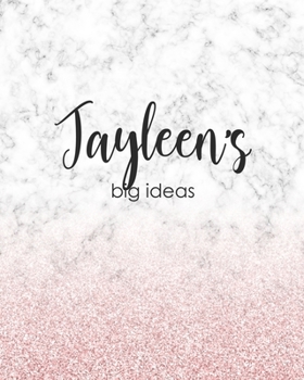 Paperback Jayleen's Big Ideas: Personalized Notebook - 8x10 Lined Women's Journal Book