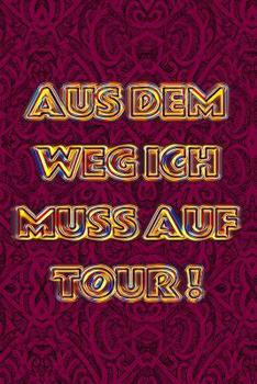 Paperback Aus dem Weg ich muss auf Tour: Ein Reisetagebuch zum selber schreiben f?r den n?chsten Wohnmobil, Reisemobil, Camper, Caravan, WoMo und RV Road Trip [German] Book