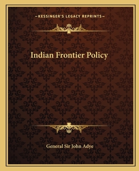 Paperback Indian Frontier Policy Book