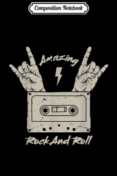 Composition Notebook: Vintage Retro I love Rock and Roll hard metal Music Casette Journal/Notebook Blank Lined Ruled 6x9 100 Pages