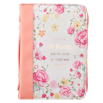 Misc. Bible Cover Faux Leather All Things Extra Large ROM 8:28 Book