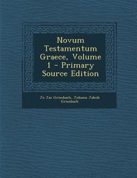 Paperback Novum Testamentum Graece, Volume 1 [Greek, Ancient (To 1453)] Book