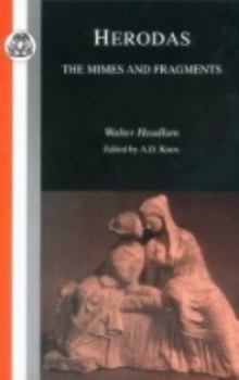 Paperback Herodas: The Mimes and Fragments Book