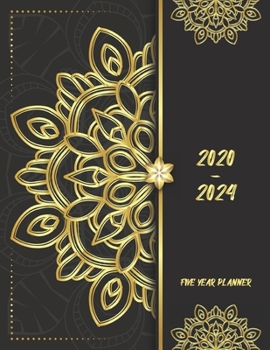 Paperback 5 Year Planner 2020 - 2024: Twinkle Blossom 5 Year Planner Calendar Book 2020-2024 Size 8.5 x 11 Inch, 60 Months Calendar, 5 Year Appointment Cale Book