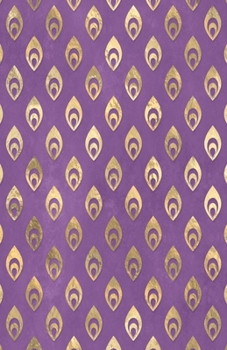 Paperback Dot Grid Journal Notebook: Purple Peacock Pattern - Bullet Planner Book - Dotted Grid - 5.5 X 8.5" 120 Pg - DIY Weekly Spread - Organizer - Habit Book