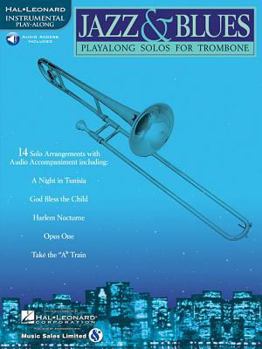 Paperback Jazz & Blues Playalong Solos for Trombone Book/Online Audio [With CD (Audio)] Book