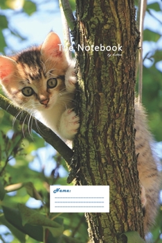 Paperback The Notebook by Kitten - A lovely cat climbing a tree Book