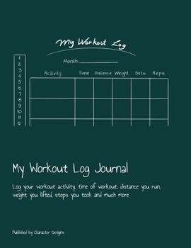 Paperback My Workout Log Journal: Log your workout activity, time of workout, distance you run, weight you lifted, steps you took and much more Book