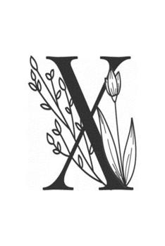 X: monogram initial Letter X - Personalized Initial Monogram Letter X  College Ruled Notebook - 6 x 9 inch Pocket Size: Cute Alphabet Vintage ...