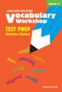 Paperback Vocabulary Workshop Test Prep Blackline Masters, Level C Book