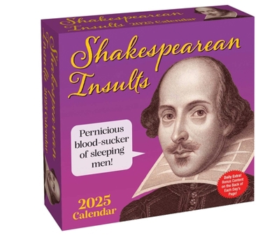 Calendar Shakespearean Insults 2025 Day-To-Day Calendar Book