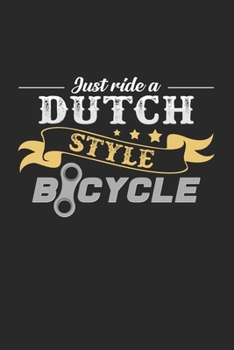 Dutch style bicycle: 6x9 Dutch Bicycle | dotgrid | dot grid paper | notebook | notes