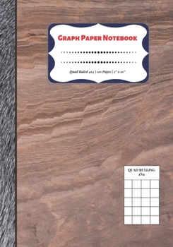Paperback Graph Paper Notebook: Quad Ruled 4x4 - 110 Pages - 7" x 10" Squared Graphing Paper * Blank Notebook * Grid Paper * Softback ...(Composition Book