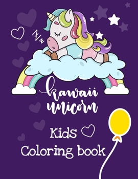 Paperback Kawaii unicorn: Kids coloring book
