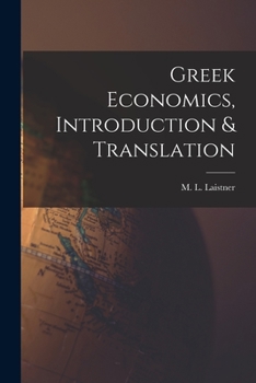 Paperback Greek Economics, Introduction & Translation Book