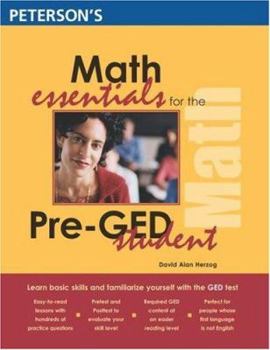 Paperback Math Essentials for the Pre-GED Student Book