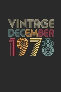 Paperback Vintage December 1978: Graph Paper Notebook - 41 years old Birthday Gift or 41st Anniversary Gift Idea Book