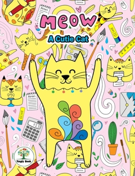 Paperback Meow A Cutie Cat: Notebook size 8.5x11 in. for cat lovers & the girls who like cats to handwriting and Have a cute cat on background. Book