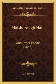 Paperback Haisborough Hall: And Other Poems (1847) Book