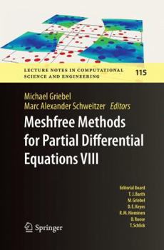 Paperback Meshfree Methods for Partial Differential Equations VIII Book