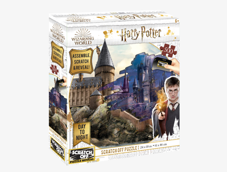 Toy Scratch Off Harry Potter Magic Puzzle - Hogwarts Day to Night - 500 PCs [Multiple Languages] Book