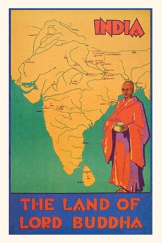 Paperback Vintage Journal India, Lord Buddha Travel Poster Book