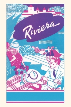 Paperback Vintage Journal Riviera Travel Poster Book