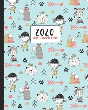 2020 Monthly & Weekly Planner: Cute cartoon boys adventure Scandi art themed diary planner. Jan - December 2020. Feature packed with goal and habit ... year in pixels and timetable/schedule pages.