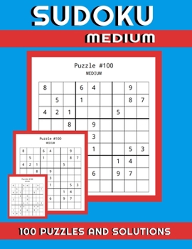 Paperback SUDUKO Medium 100 Puzzles and Solutions: Brain Games for Kids and Adults Book