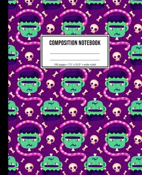 Paperback Composition Notebook: Halloween Frankenstein Notebook Book