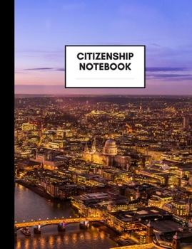 Paperback Citizenship Notebook: Composition Book for Citizenship Subject, Medium Size, Ruled Paper, Gifts for Citizenship Teachers and Students Book