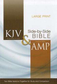 Hardcover KJV, Amplified, Parallel Bible, Large Print, Hardcover, Red Letter Edition: Two Bible Versions Together for Study and Comparison Book