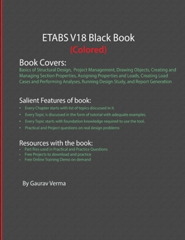 Paperback ETABS V18 Black Book (Colored) Book