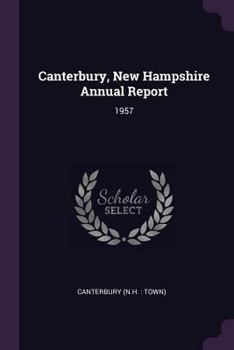 Canterbury, New Hampshire Annual Report: 1957
