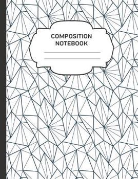 Paperback Composition Notebook: College Ruled Narrow Line Comp Books for School - Geometric Lines Book