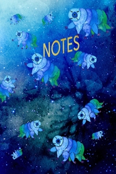 Paperback Notes: Tardigrade Water Bears In Space Blue Notebook for Journal Writing and Note-taking. Book