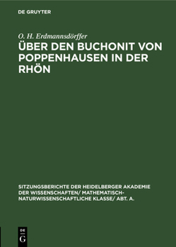 Hardcover Über Den Buchonit Von Poppenhausen in Der Rhön [German] Book