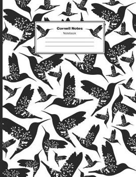 Paperback Cornell Notes Notebook: College Ruled Note Taking System - Hummingbirds Design Book