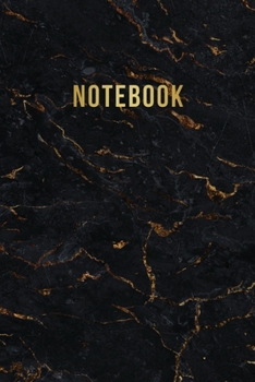 Notebook: Elegant Black Marble with Gold Lettering - Marble & Gold Journal | 100 College-ruled Pages | 6 x 9 Size (Marble and Gold Collection - Journal, Notebook, Diary, Composition Book)
