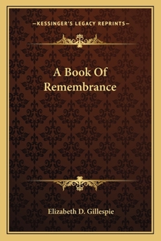 Paperback A Book Of Remembrance Book