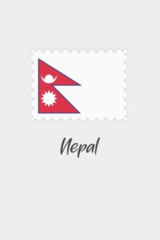 Paperback Nepal flag minimalist notebook: Country national flag travel journal notebook Book