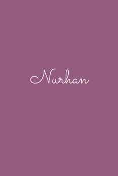 Nurhan: notebook with the name on the cover, elegant, discreet, official notebook for notes, dot grid notebook,