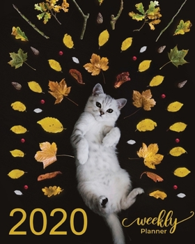2020 Weekly Planner: Measuring 8X10 January through December 2020 showing entire month at a glance & weekly goals and notes - Cats lovers Gift