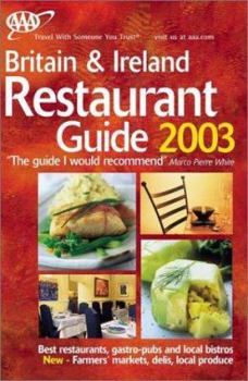 Paperback AAA Britain & Ireland Restaurant Guide 2003 Book