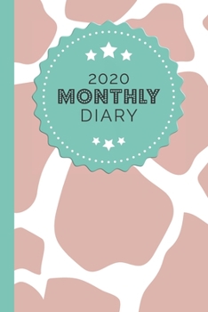 Paperback 2020 Monthly Diary: 1 Year, January to December, UK Schedule and Appointment Planner for Goal Setting and Reflection with a Pink Giraffe P Book