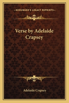 Paperback Verse by Adelaide Crapsey Book