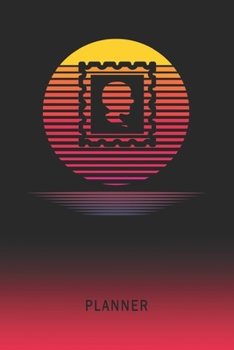 Paperback Planner: Stamp Collecting 2 Year Weekly Planning Organizer - 2020 - 2021 - Retro Vintage Vaporwave Sunset Cover - January 20 - Book